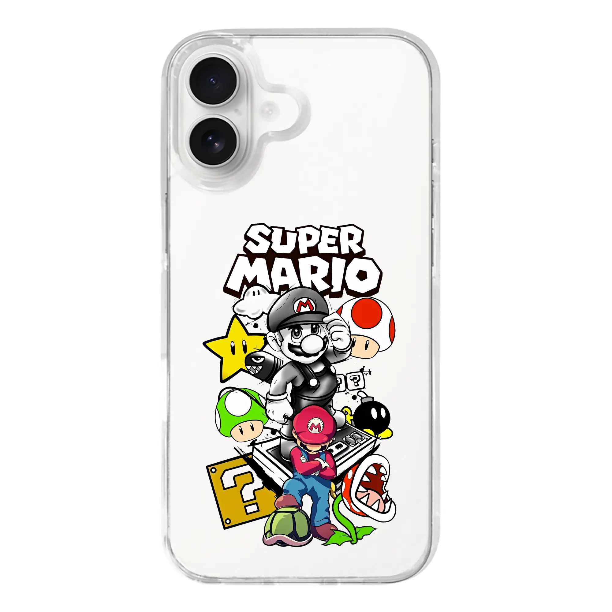 マリオ グッズ マリオ - iPhone 17シリーズ 透明スマホケース – 薄型・耐衝撃・精密フィット保護カバー